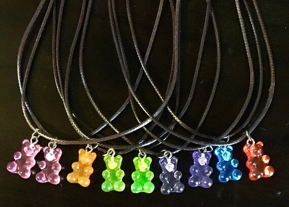 Gummy bear necklace necklaces jewelry jewellery gift ideas kids children s kawaii charms charm