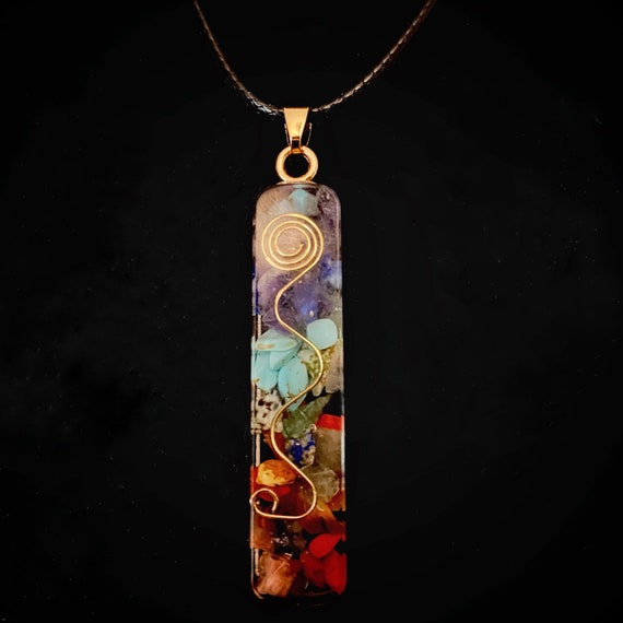 Orgonite on sale stone necklace