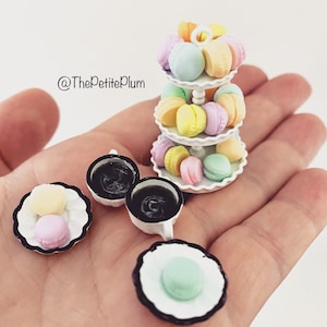 Miniature / macarons / coffee  / bakery / cookies / dollhouse / miniature food / miniatures / scale