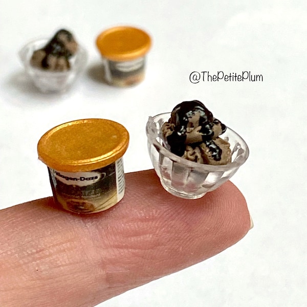 Miniatur / Eis / Dessert / Süßigkeiten / Puppenstube / Miniatur Essen / Miniaturen / Maßstab / handgemacht / Polymer clay / Fimo