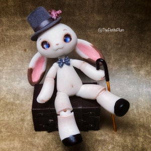 BJD Puppe Kaninchen / Hase / Kugelgelenkpuppe / 1:12 / Maßstab 1:12 / posierbar / Kunstpuppe
