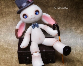 Rabbit / bunny / BJD Doll / ball jointed / 1:12 / 1/12 scale / posable / art doll