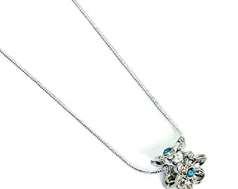 Silver / chain / flower / charm / necklace / pendant / jewelry / jewellery / gift