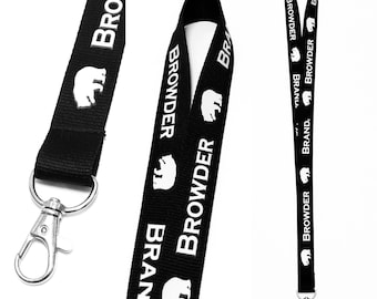 Browder Brand Logo Bear Lanyards