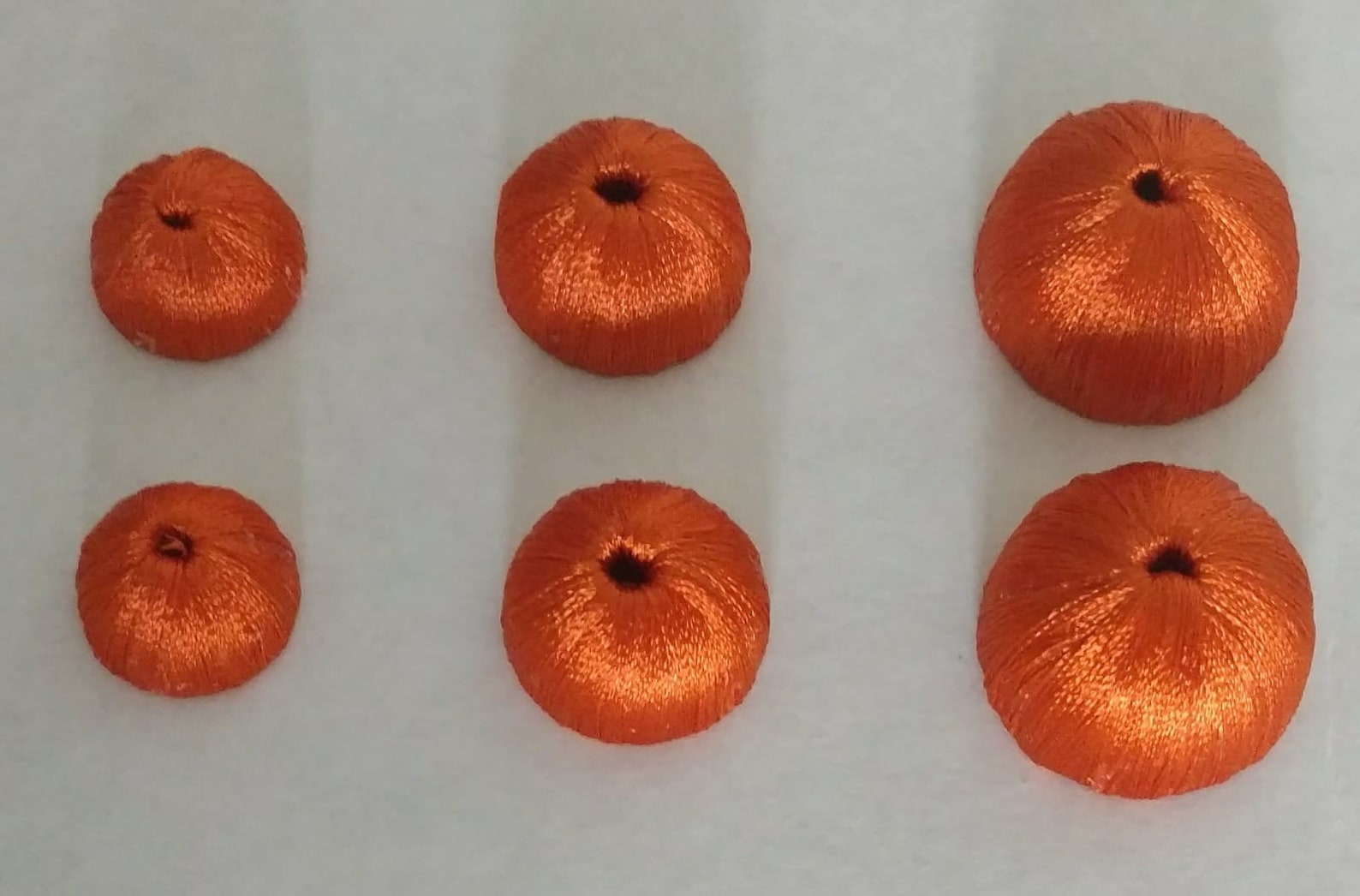 Buy Handmade Silk Thread Double Dome Hanging Earrings Online in India ...