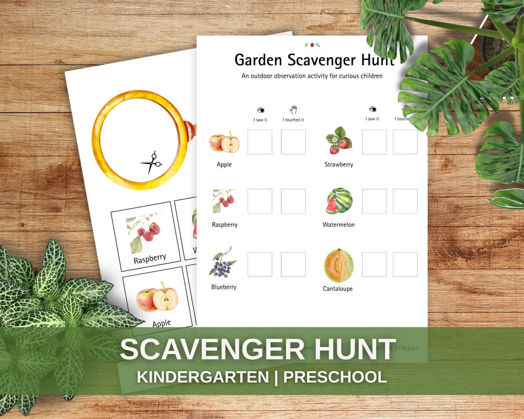 Garden Scavenger Hunt Printable for Kids | Fruit & Berries Activity ...