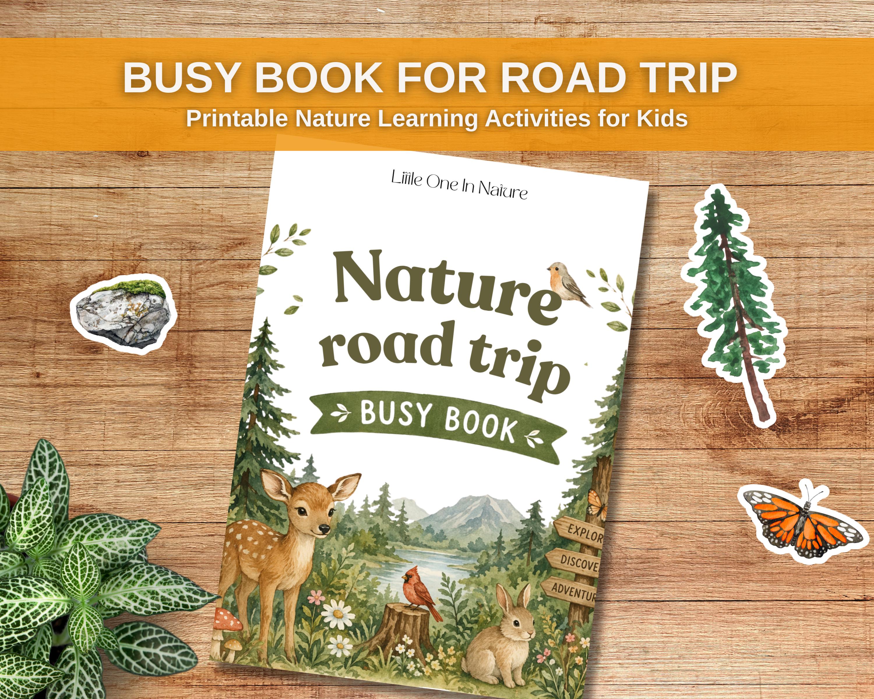 Busy Quiet Book for Road Trip, Nature Learning Activities for Kids ...