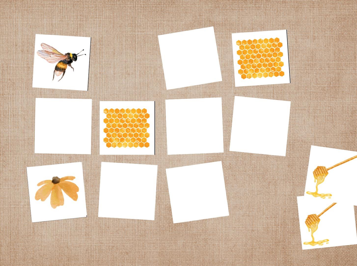 Bee Matching Game Printable | Preschool Bee Activity | Montessori ...