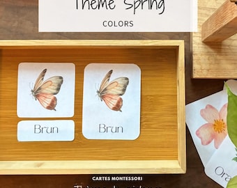 Tarjetas de colores Montessori – Tarjetas didácticas imprimibles bilingües (francés, inglés) (descarga digital)