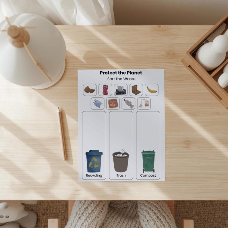 Recycle Sorting Activity Printable | Montessori Earth Day Science ...