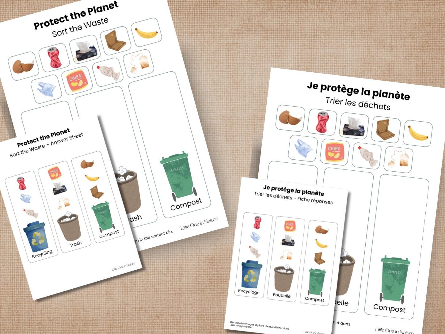 Recycle Sorting Activity Printable | Montessori Earth Day Science ...