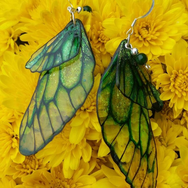 Your Choice of Color Fairy Wing Earrings