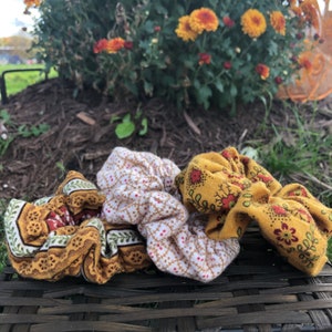 Fall Fuzzy Flannel Scrunchie