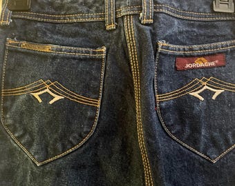 Vaqueros Jordache vintage para mujer, años 80, con logo clásico de cabeza de caballo, talla 28"