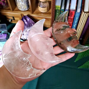 Large Crystal Crescent Moon Face -  # C-455