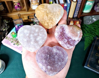 High Grade Beautiful Crystal Hearts from Uruguay - #C-473