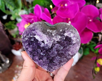 Amethyst Heart from Uruguay - # C-596.6