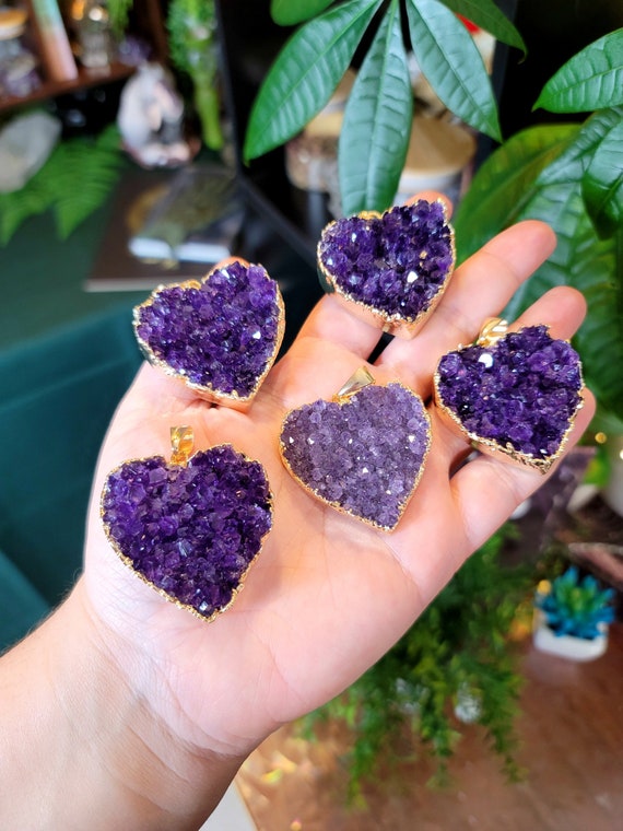 Amethyst heart necklace deals