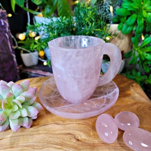 Rose Quartz Crystal Teacup Set C-509rq1 image 1