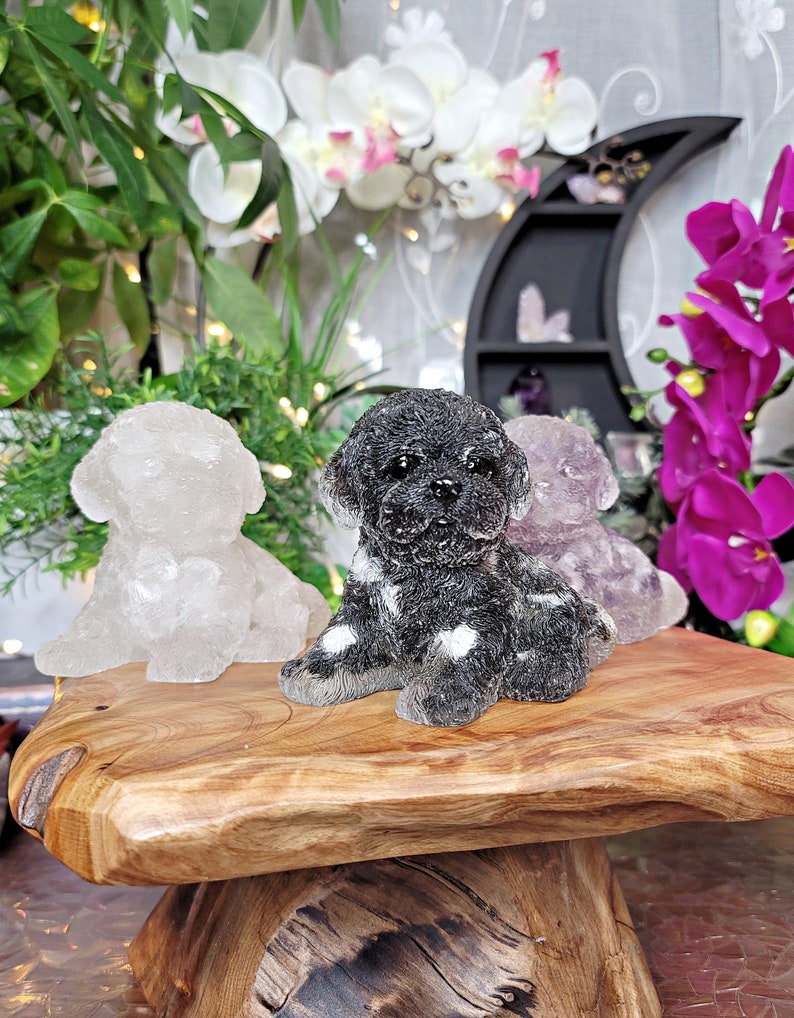 Large Crystal /& Resin Puppy # C-575