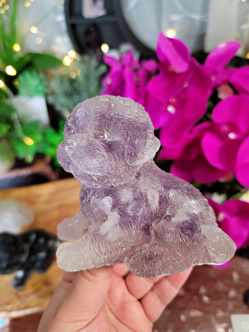 Large Crystal /& Resin Puppy # C-575