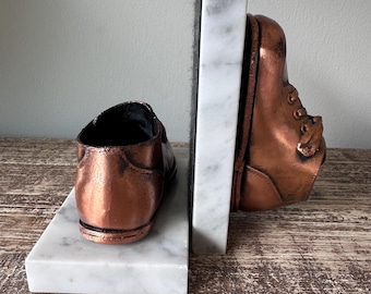 Bronzed Baby Shoe Bookends
