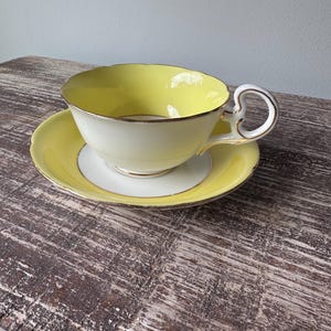 Vintage Yellow Tea Cup and Saucer