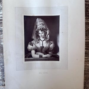 Mrs Lister Portrait Antique Print