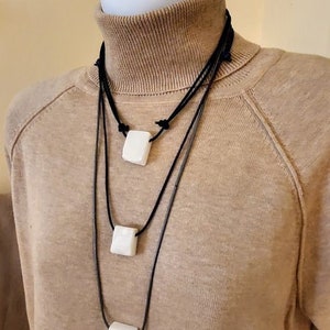 Charity Hospital of New Orleans Chunky Marble Pendant, Adjustable Leather cord CHNO Alumni, Nurse, Doctor, Healthcare, or born there gift!