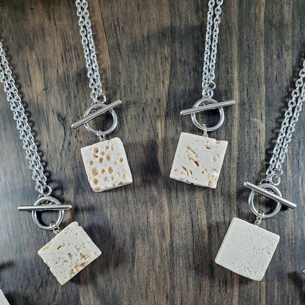 Charity Hospital of New Orleans Chapel Travertine pendant on a Stainless Steel Chain, CHNO Alumni, Healthcare, or born there gift!