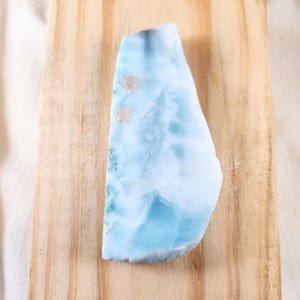 NATURAL LARIMAR STONE Slab, Matte finish, Rough Larimar Slab, 69 Gm, Dolphin Stone, Atlantis Stone, orig. Dominican Republic