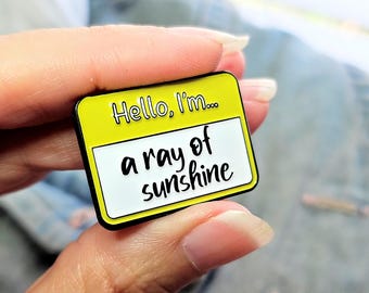 Ray of Sunshine Enamel Pin: Sarcastic Backpack Badge