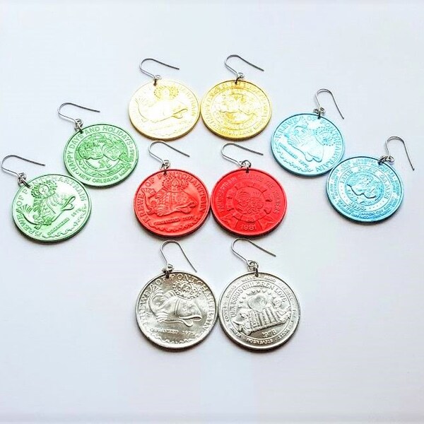 what are mardi gras doubloons made of