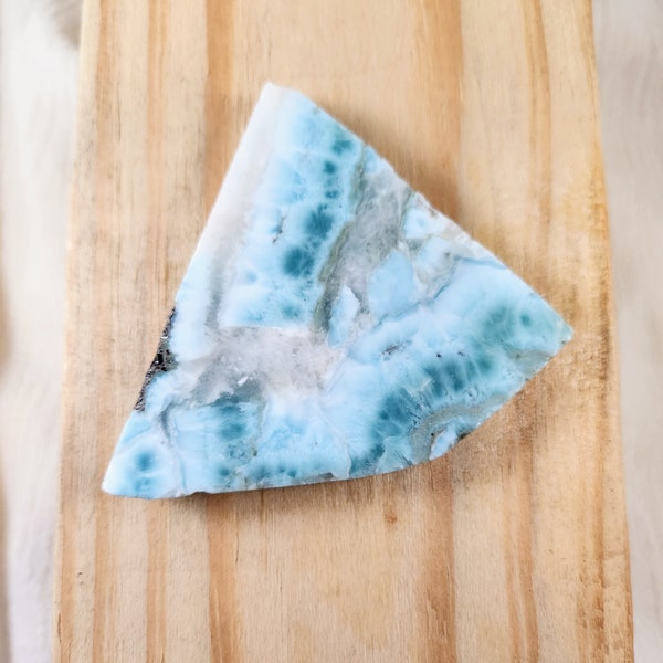 NATURAL LARIMAR STONE Slab, Raw Blue Pectolite, Rough Larimar Slab, 41 Gm, Dolphin Stone, Atlantis Stone, from Dominican Republic