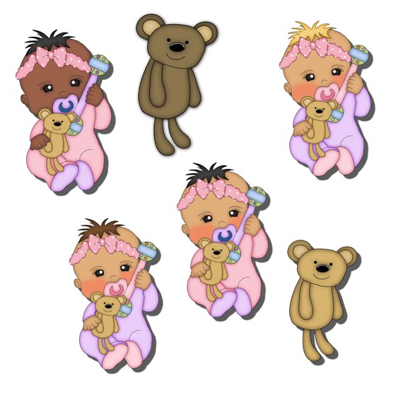 Baby_girls Scrapbook Sticker Sheet Pack Etsy