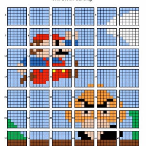 Mario quilt pattern