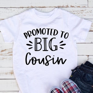 Promoted to big cousin SVG PNG Files for cutting machines, digital clipart, baby birth announcement