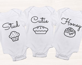 Cutie pie, honey bun, stud muffin, SVG PNG Files for cutting machines, digital clipart, words of endearment, food pun