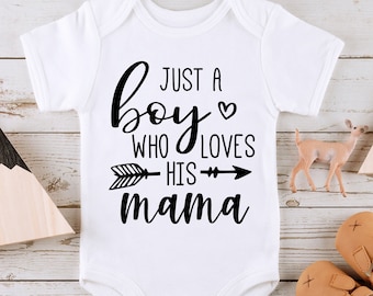 Just a boy who loves his mama SVG PNG Files for cutting machines, digital clipart, onesie, baby boy, saying, nursery,