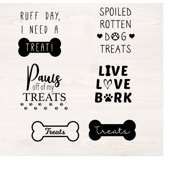 Download Dog treat jar bundle SVG PNG Files for cutting machines | Etsy