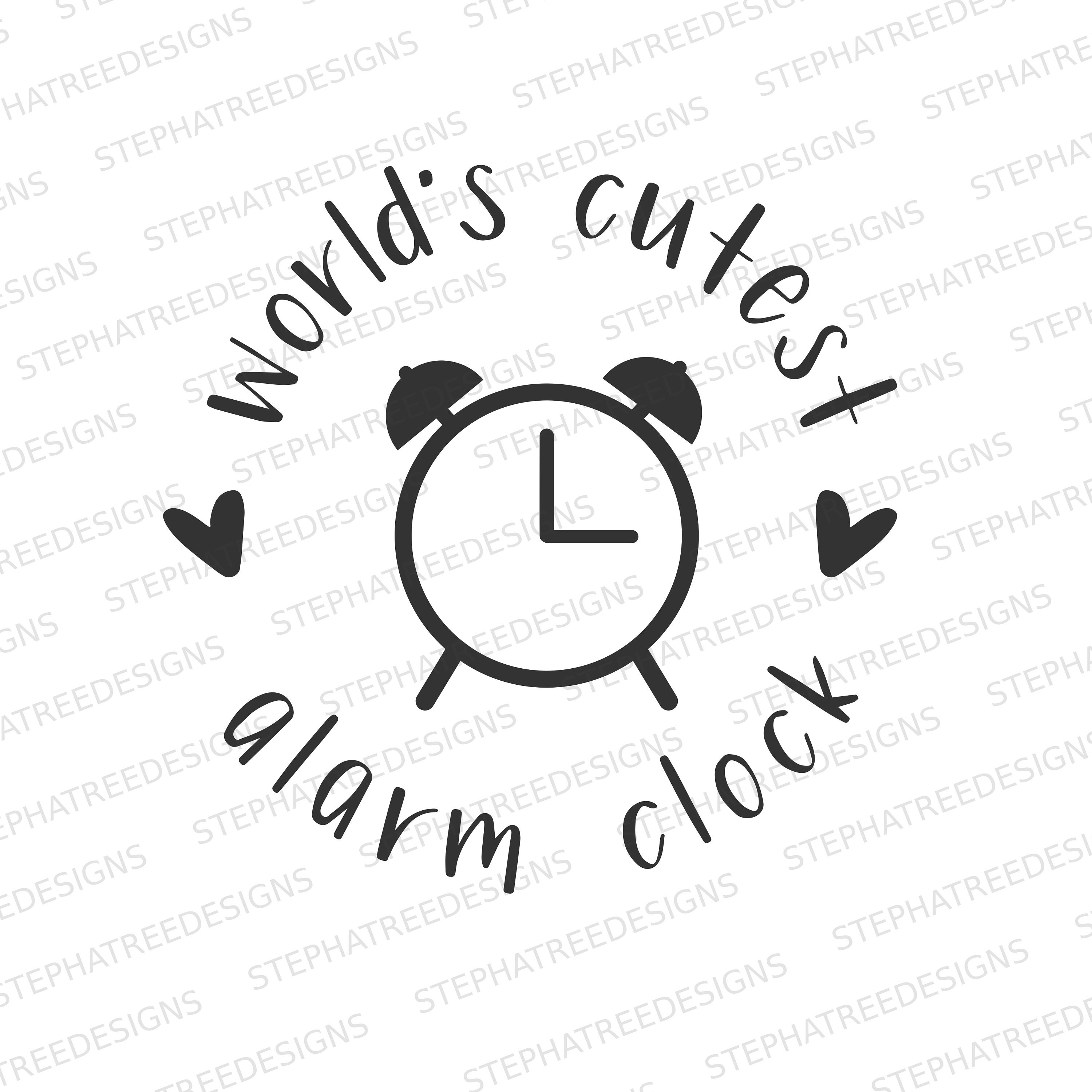 World's Cutest Alarm Clock SVG PNG Files for cutting Etsy