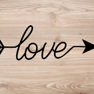 Love arrow SVG PNG file for cutting machines, digital clipart, Valentine, Valentine&#39;s day