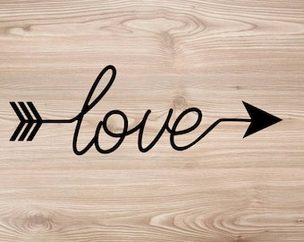 Love arrow SVG PNG file for cutting machines, digital clipart, Valentine, Valentine's day