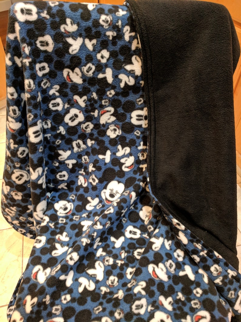Blue Disney Mickey Mouse reversible fleece blanketthrow licensed