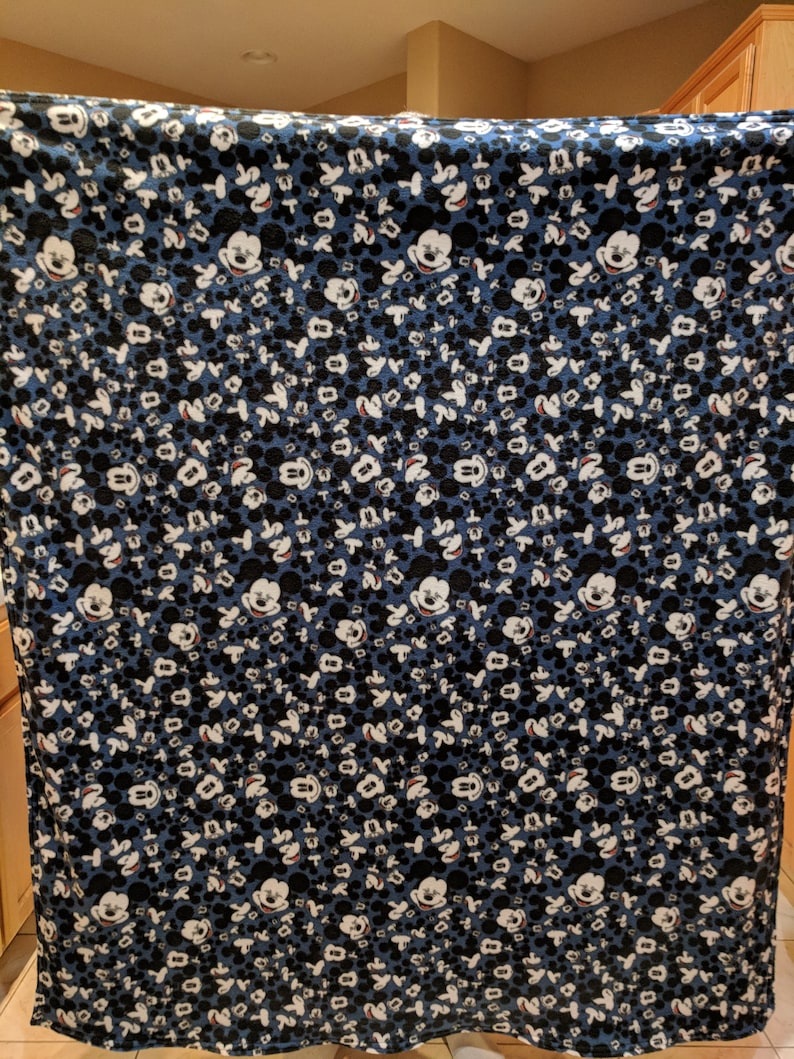 Blue Disney Mickey Mouse reversible fleece blanketthrow licensed