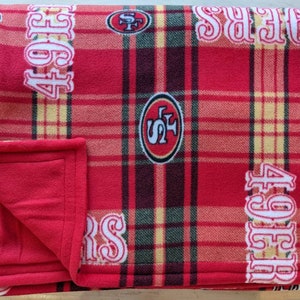 San Francisco 49ers Fleece blanket, Reversible Fleece blanket, Double Layer Fleece Blanket Throw
