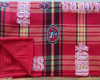 San Francisco 49ers Fleece blanket, Reversible Fleece blanket, Double Layer Fleece Blanket Throw