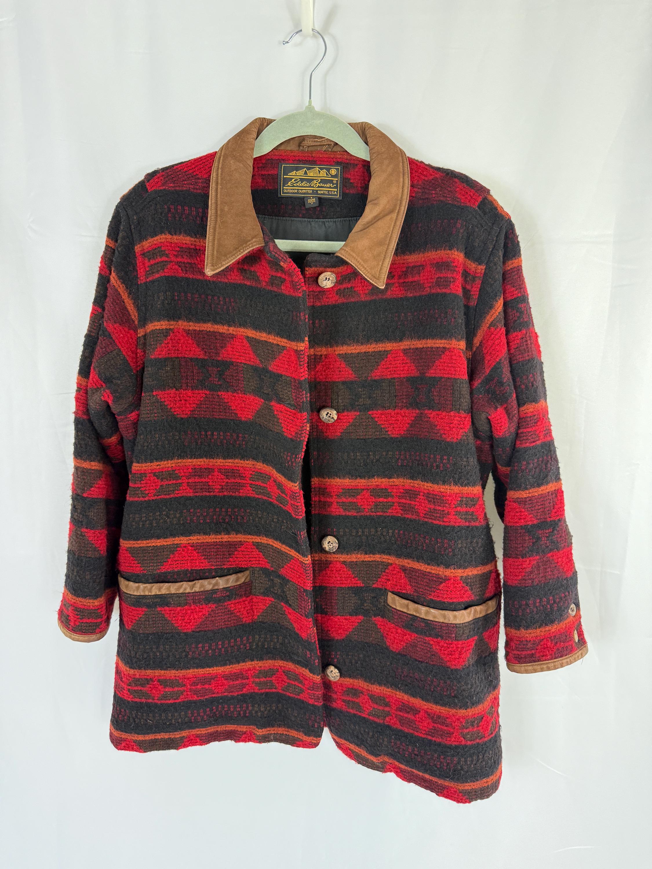 80s EDDIE BAUER ツイード ウール オーバー コート USA製 Vintage 80s Eddie Bauer Blanket Lined Parka Large - Etsy