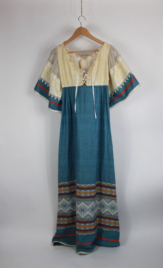 Peasant Bohemian Maxi Dress