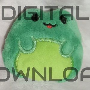 DIGITAL DOWNLOAD In-The-Hoop Frog Charm Embroidery File